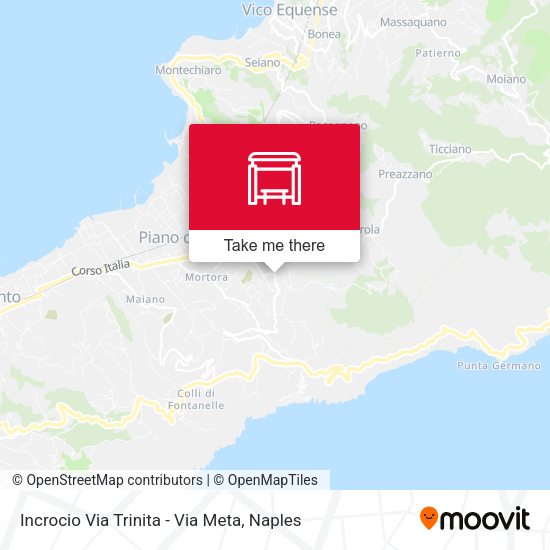 Incrocio Via Trinita - Via Meta map