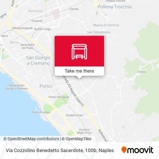 Via Cozzolino Benedetto Sacerdote, 100b map