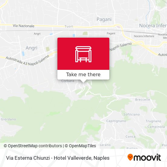 Via Esterna Chiunzi - Hotel Valleverde map