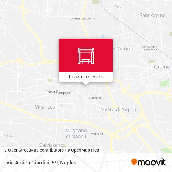 Via Antica Giardini, 59 map