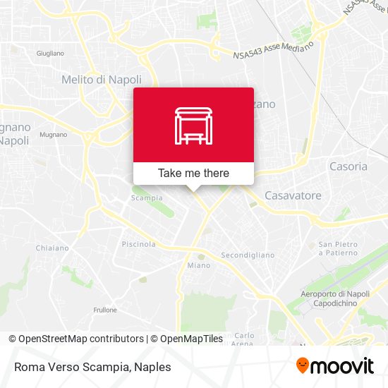 Roma Verso Scampia map
