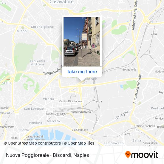 Nuova Poggioreale - Biscardi map