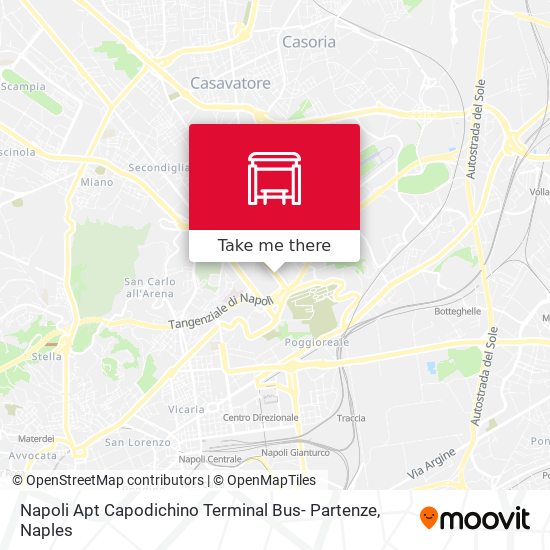 Napoli Apt Capodichino Terminal Bus- Partenze map