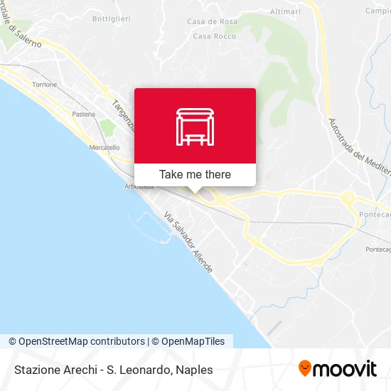 Stazione Arechi - S. Leonardo map