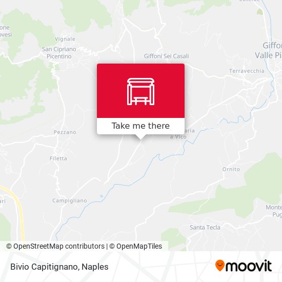 Bivio Capitignano map