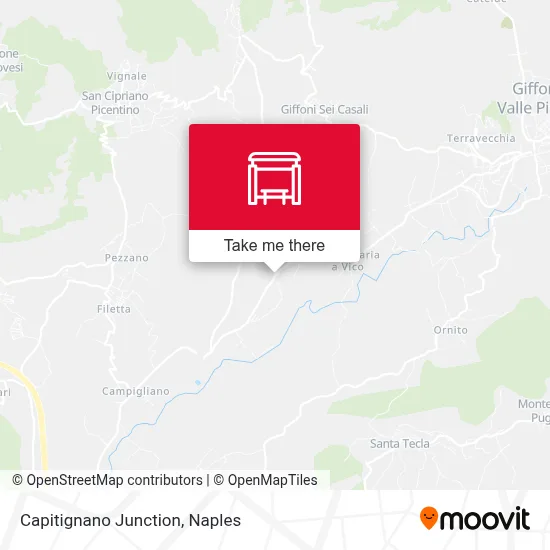 Capitignano Junction map