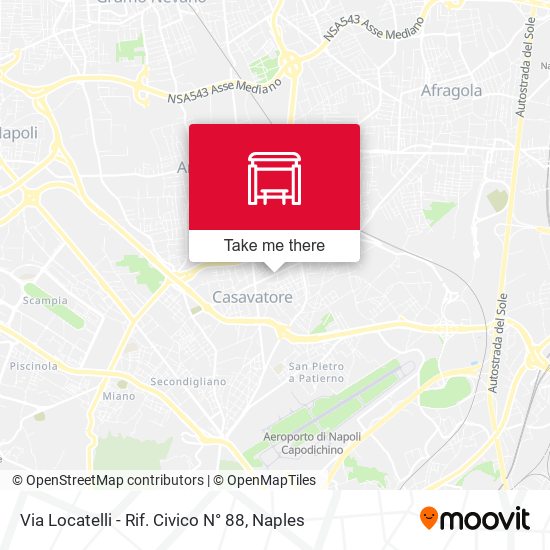 Via Locatelli - Rif. Civico N° 88 map