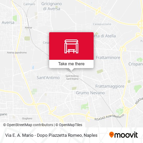 Via E. A. Mario - Dopo Piazzetta Romeo map
