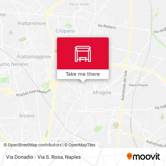 Via Donadio - Via S. Rosa map