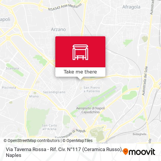 Via Taverna Rossa - Rif. Civ. N°117 (Ceramica Russo) map