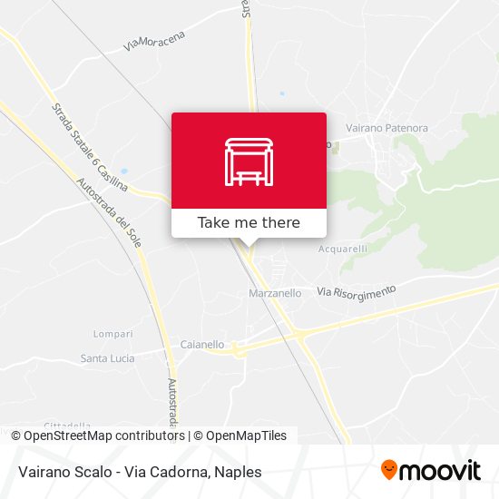 Vairano Scalo - Via Cadorna map