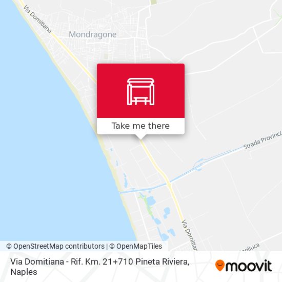 Via Domitiana - Rif. Km. 21+710 Pineta Riviera map