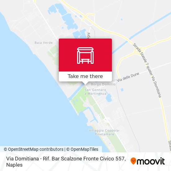 Via Domitiana - Rif. Bar Scalzone Fronte Civico 557 map
