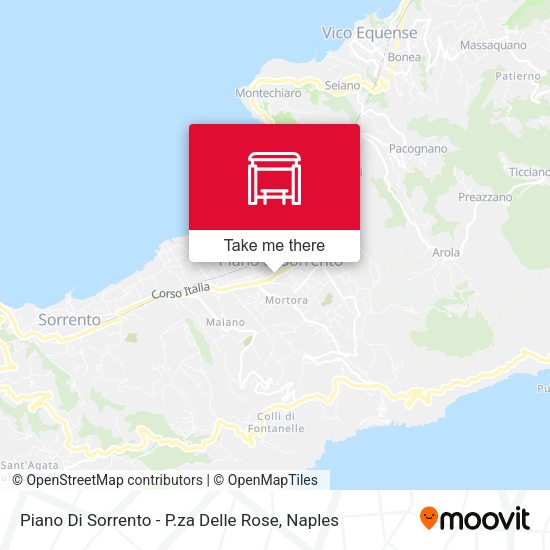 Piano Di Sorrento - P.za Delle Rose map