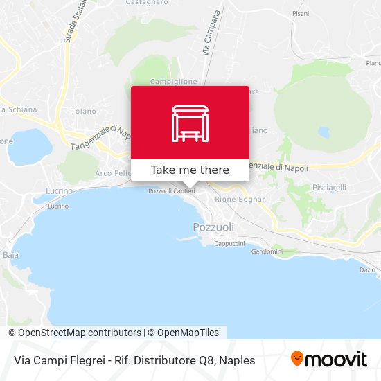Via Campi Flegrei - Rif. Distributore Q8 map