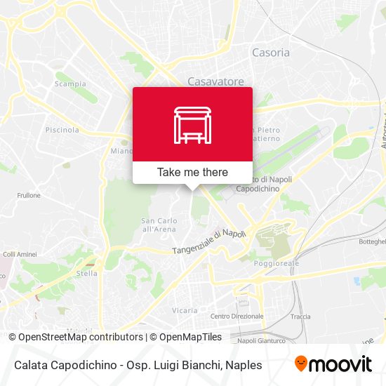 Calata Capodichino - Osp. Luigi Bianchi map