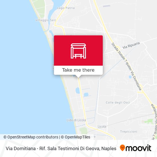 Via Domitiana - Rif. Sala Testimoni Di Geova map