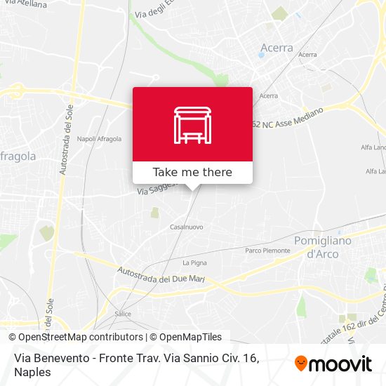 Via Benevento - Fronte Trav. Via Sannio Civ. 16 map