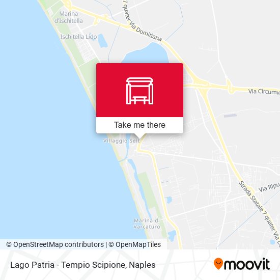 Lago Patria - Tempio Scipione map