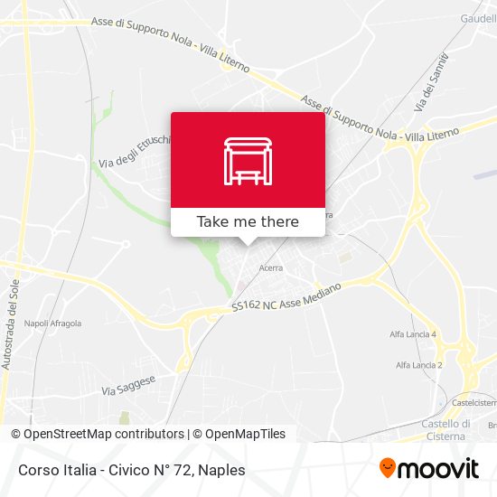 Corso Italia - Civico N° 72 map