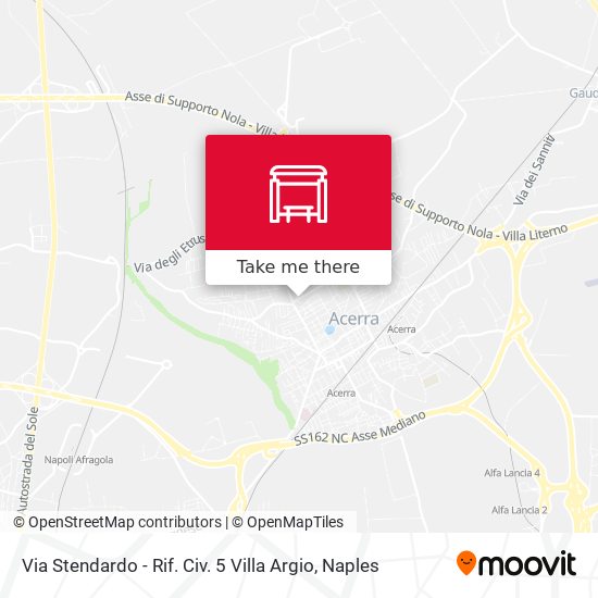Via Stendardo - Rif. Civ. 5 Villa Argio map