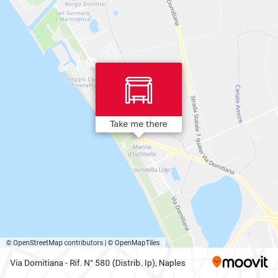 Via Domitiana - Rif. N° 580 (Distrib. Ip) map