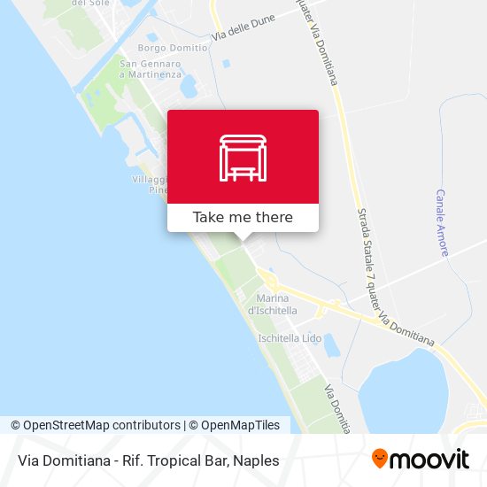 Via Domitiana - Rif. Tropical Bar map