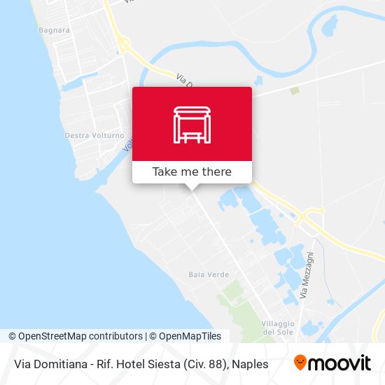 Via Domitiana - Rif. Hotel Siesta (Civ. 88) map