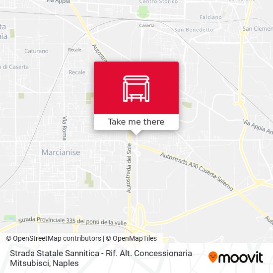 Strada Statale Sannitica - Rif. Alt. Concessionaria Mitsubisci map