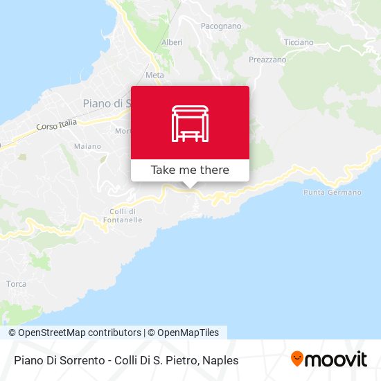 Piano Di Sorrento - Colli Di S. Pietro map