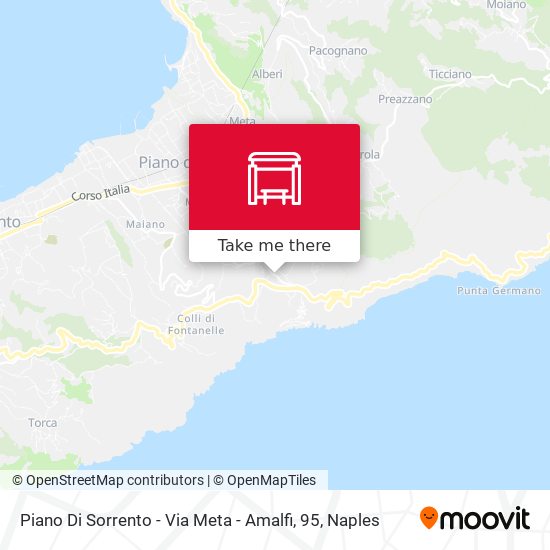 Piano Di Sorrento - Via Meta - Amalfi, 95 map