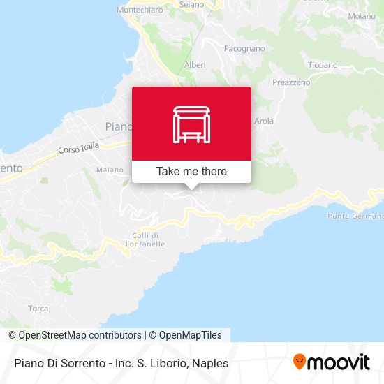 Piano Di Sorrento - Inc. S. Liborio map