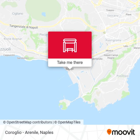 Coroglio - Arenile map