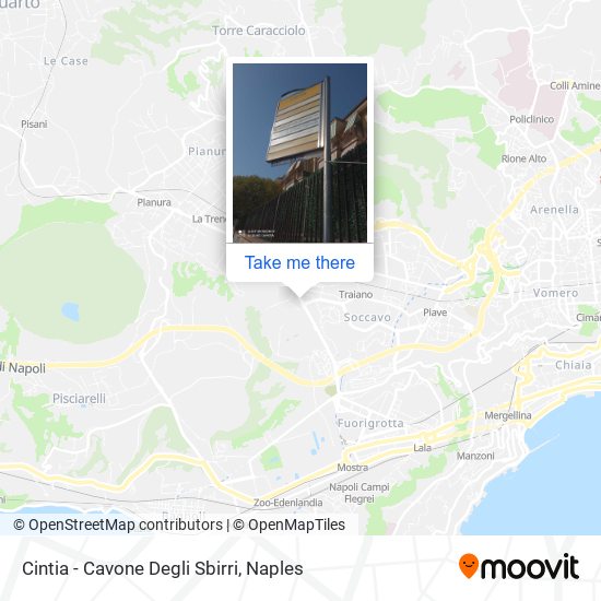 Cintia - Cavone Degli Sbirri map