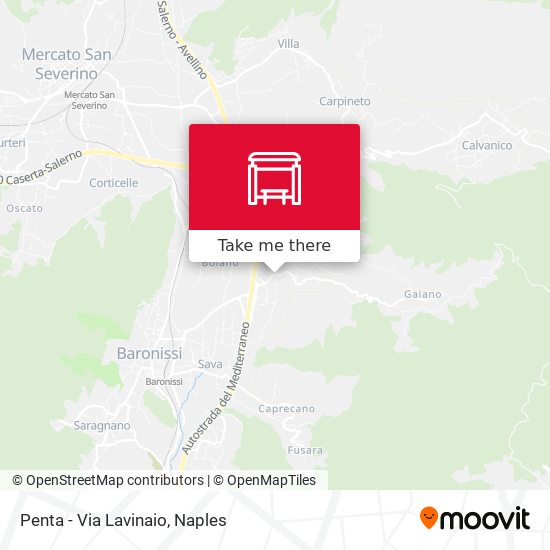 Penta - Via Lavinaio map