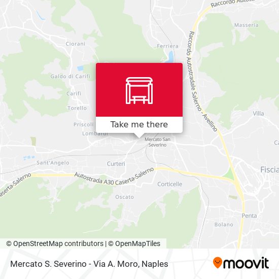 Mercato S. Severino - Via A. Moro map