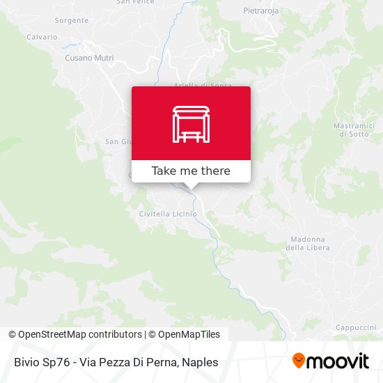 Bivio Sp76 - Via Pezza Di Perna map