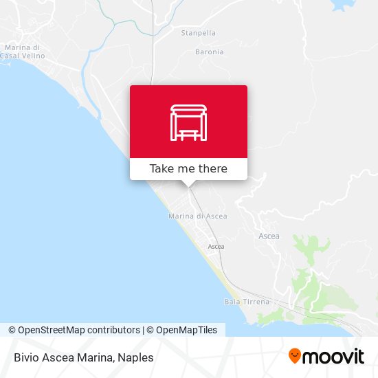 Bivio Ascea Marina map