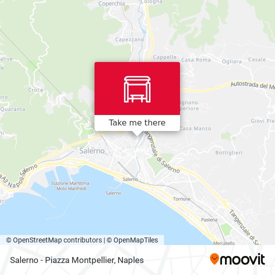 Salerno - Piazza Montpellier map