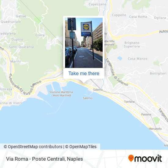 Via Roma - Poste Centrali map
