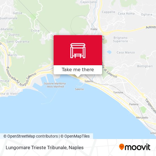 Lungomare Trieste Tribunale map