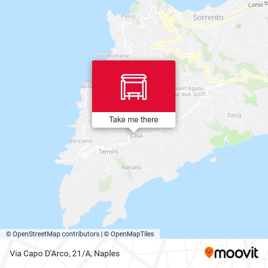 Via Capo D'Arco, 21/A map