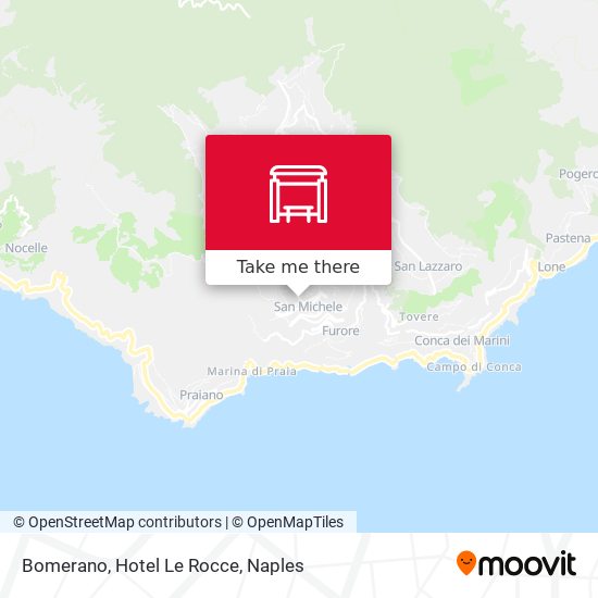 Bomerano, Hotel Le Rocce map