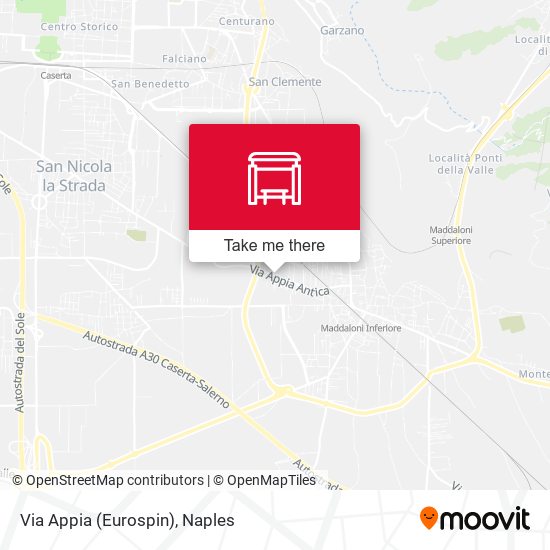 Via Appia (Eurospin) map