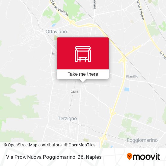 Via Prov. Nuova Poggiomarino, 26 map