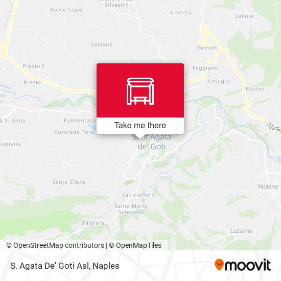 S. Agata De' Goti Asl map