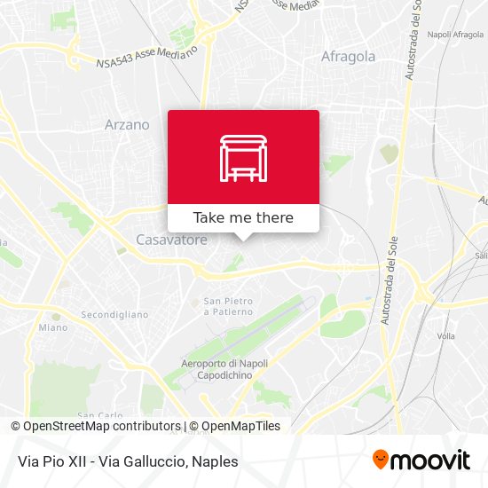 Via Pio XII - Via Galluccio map