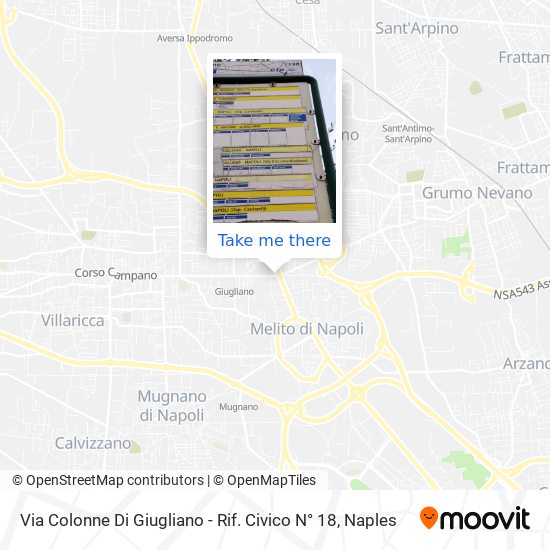 Via Colonne Di Giugliano - Rif. Civico N° 18 map