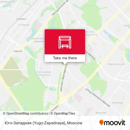 Юго-Западная (Yugo-Zapadnaya) map