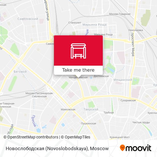 Новослободская (Novoslobodskaya) map